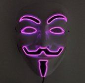 LED ng Vendetta mask - lila