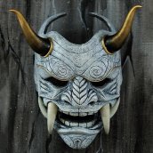 Máscara de Assassino do Japão - para crianças e adultos no Halloween ou carnaval