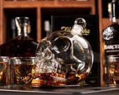 Skull whisky dekanter kristálykészlet 1000ml 6 db 3D pohárral 75ml