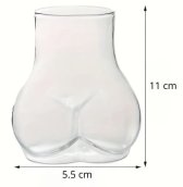Corn Butt - cupán gloine greannmhar sexy i gcruth Butt (asal) 450 ml