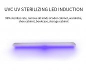 UV light sanitizer with motion sensor - White LED + UVC sterilization LED
