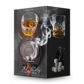 Porta-charutos (suporte) + porta-copos - Conjunto Whisky Luxury para homem