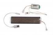 Faixa LED flexível controlada via bluetooth por aplicativo móvel - azul 3,5 x 15 cm