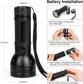 Baterka s uv světlem - UV detekční baterka světlo 395nm ultrafialová s 51x LED výkonem