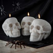 Xemgħat tal-kranju 3pcs sett - Xemgħa tal-Paraffin Wax għal Halloween