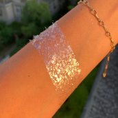 Bioloģiski noārdāms Glitter ādai + matiem + bārdai — mirdzoši spīdīgi rotājumi — Glitter dust 10g (balts)