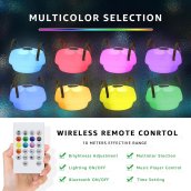 Floating drink holder - colored LED light pool float with cup holder (drink floaties) + bluetooth speaker 5W with IP66