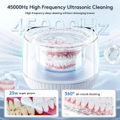 Ultrasonic retainer cleaner - Denture cleaning 210ml /brushes/pacifiers/jewelery 45kHz UV C 360°