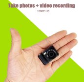 Mini spy kamera foto/video FULL HD 1080P + 1" mikro LCD displej (rozmery iba 4cm x 2,7cm)