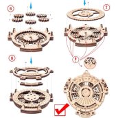 Quebra-cabeça de calendário de madeira 3D Diário (Ano / Mês / Dia) - 21 peças