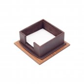 Juego de mesa de oficina - Juego de escritorio de lujo 11 piezas (madera marrón + cuero)