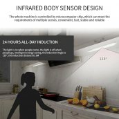 UV light sanitizer with motion sensor - White LED + UVC sterilization LED