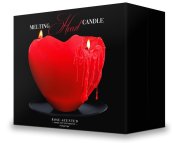 Vela en forma de corazón - Velas románticas para el hogar con aroma a rosas y bandeja - XXL