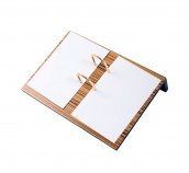 Mesa de escritório elegante de luxo CONJUNTO de acessórios 11 peças + relógios de mostrador (madeira + couro)