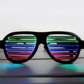 Gafas de luz LED - intermitentes según la música