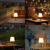 Battery operated table lamp - Outdoor LED lamp with switching cord waterproof IP44