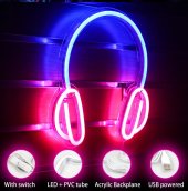 AUSCULTADORES - Logotipo iluminado por luz LED neon na parede