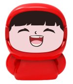 Childrens speaker with a changing face Portable wireless bluetooth 3W - Red