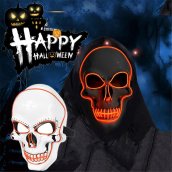LED 점멸 페이스 마스크 SKULL - 레드