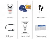 Schlüsselanhänger-Audiorecorder versteckt – Hundedesign mit 8 GB Speicher + MP3-Player