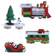 Tren de Navidad - Tren alrededor del árbol de Navidad 88 cm con raíles