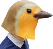 Bird Mask - maschera in silicone per viso e testa per bambini e adulti
