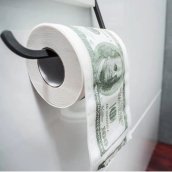 Toilettenpapier Geld 100 Dollar Schein Druckrolle - Toilettenpapier mit 100 $ Scheine