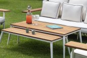 Wooden garden seating - Luxury sofa set for 5 people + coffee table