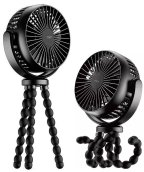 Mini ventilador flexible (flexible) para soporte de trípode para USB y dispositivo de mano