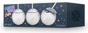 디스코 볼 글라스 - 칵테일 글라스 미러 볼(600ml) 3개 세트, 빨대 포함