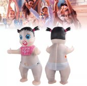 Costume gonfiabile - Mascotte della neonata di papà con ventaglio