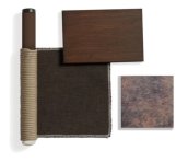 Patio furniture wooden outdoor set for terrace / garden 2x armchair + 1x sofa + 1x table - Oregon