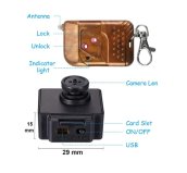 Button camera Spy Mini FULL HD 1920*1080P - Video/Audio + remote control