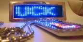 Led hebilla de correa - Diamante azul