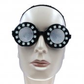 Okrugle LED svjetleće Cyberpunk naočale RGB boja + daljinski upravljač