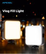 LED-studiovalo valokuvaukseen - puhelimeen ja kameraan 2500K - 6500K (lämmin ja kylmä valkoinen)