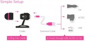 SET - Mini WiFI Spy-Kamera mit Kopfhörern