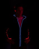 Led con capucha - azul de neón