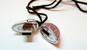 USB накопитель Сердце с бриллиантами