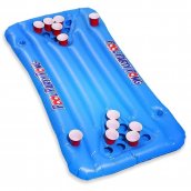 Beer pong inflatable floating for pool - 20 cup holders + 4 bottles