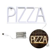 PIZZA - Banner com logotipo publicitário em néon com luz LED na parede
