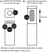 Mini UV light disinfection lamp 5W into pocket