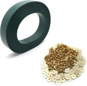 Chainlink fence PVC tape - Mesh fence filling flexible shielding slats (strips) - 50m roll - Green