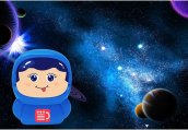 Mini speaker with a changing face Portable wireless bluetooth 3W - Astronaut