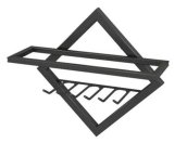 Portabottiglie da parete + portabicchieri (1 bottiglia + 3 bicchieri)