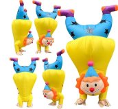 Felfújható jelmez - Jester (Clown) kabalabohóc legyezővel