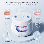 Ultrasonic retainer cleaner - Denture cleaning 210ml /brushes/pacifiers/jewelery 45kHz UV C 360°