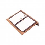 Juego de mesa de oficina - Juego de escritorio de lujo 11 piezas (madera marrón + cuero)