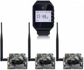 Lovecký alarmový systém 1 přijímač (hodinky) + 3 PIR senzory (bezdrátový SET)