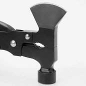 Ensemble marteau/hache multifonction - Kit d'outils de survie 17 en 1 + couteau/pince/tournevis/scie